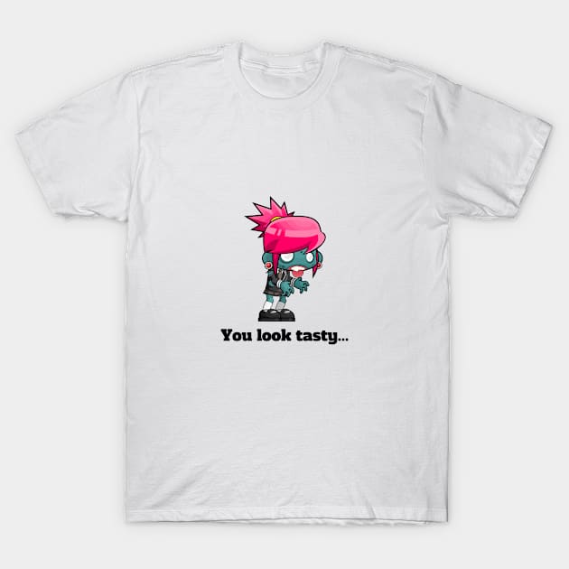 You Look Tasty... Girl Zombie T-Shirt T-Shirt by bazza234